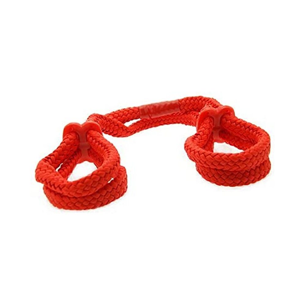 Fetish Fantasy Silk Rope Love Cuffs Red