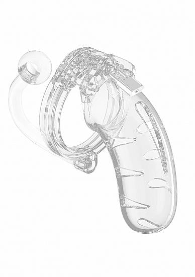 Mancage Chastity Cock Cage With Butt Plug #11 Clear Medium