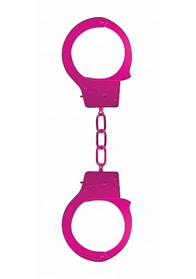 Ouch Beginners Handcuffs Metal Pink