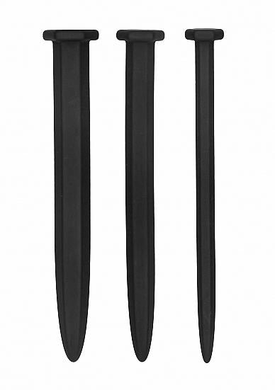 Silicone Screw Plug Set - Urethral Sounding - Black