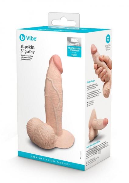 B-vibe Slipskin Dildo Girthy 6 Crm