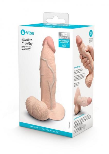 B-vibe Slipskin Dildo Girthy 7 Crm