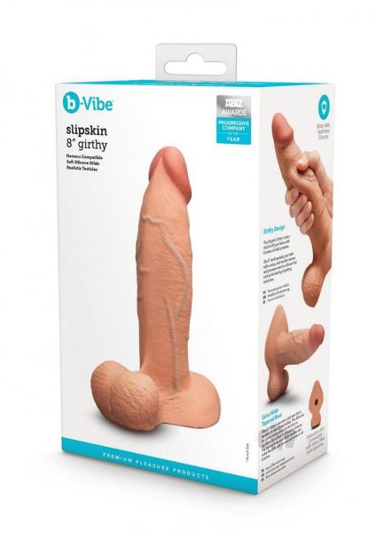 B-vibe Slipskin Dildo Girthy 8 Moc