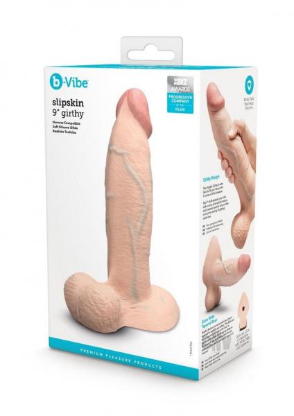 B-vibe Slipskin Dildo Girthy 9 Crm