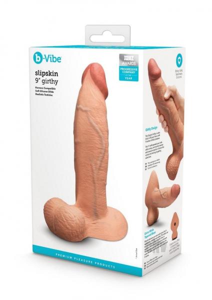 B-vibe Slipskin Dildo Girthy 9 Moc