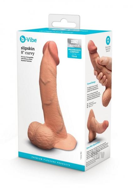 B-vibe Slipskin Dildo Curve 8 Moc