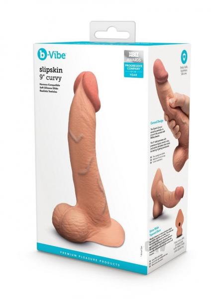 B-vibe Slipskin Dildo Curve 9 Moc