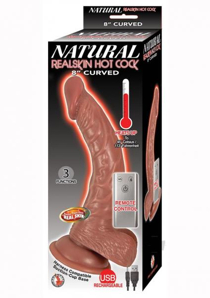 Natural Realskin Hotcock Curved 8 Brn