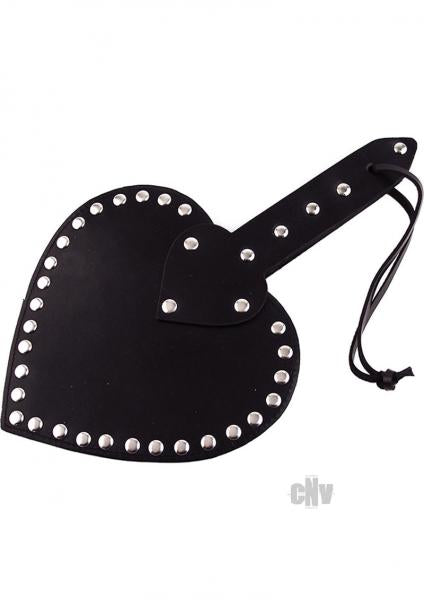 Rouge Heart Paddle Black Leather