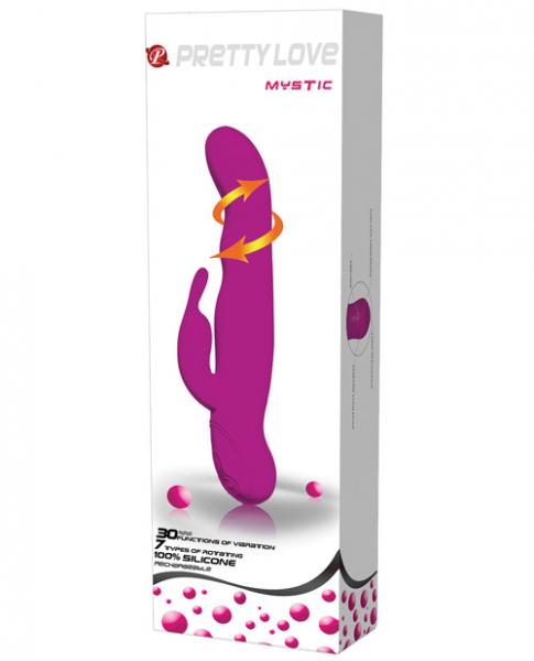 Mystic Rechargeable Rabbit Vibrator 30 Function Purple