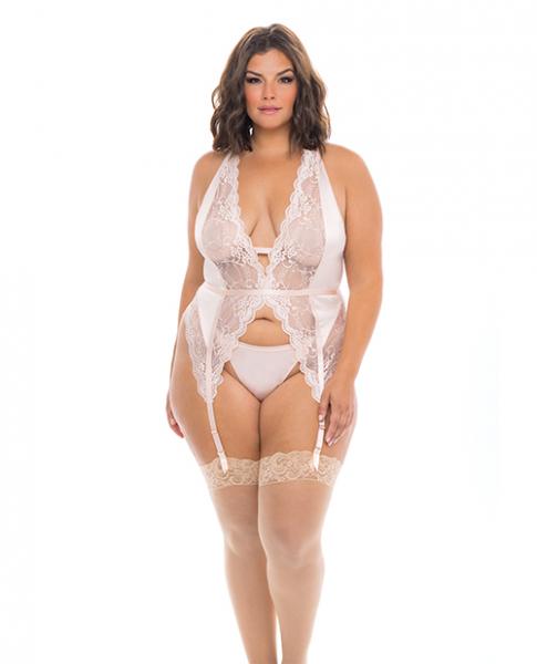 Noah Soft Cup Merrywidow W/garter Straps & G-string Peach Whip 3x/4x