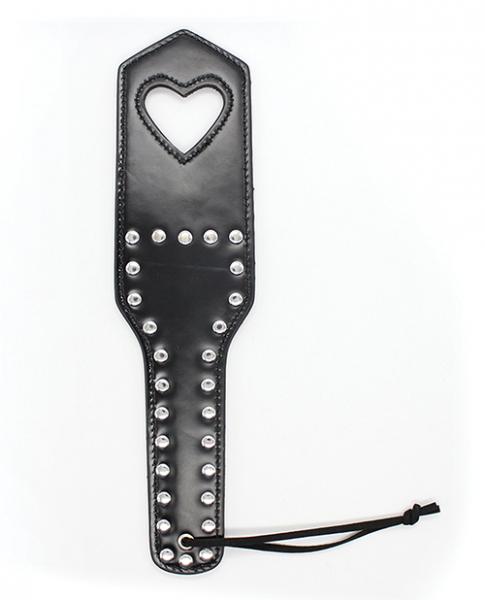 Plesur Cut-out Heart W/studs Paddle - Black