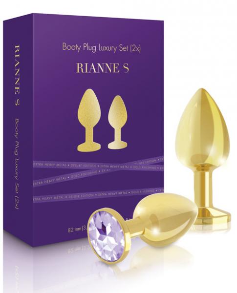 Rianne S Booty Plug Set 2X Metal Gold