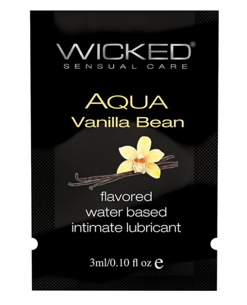 Wicked Aqua Water Based Lubricant Vanilla Bean .1oz