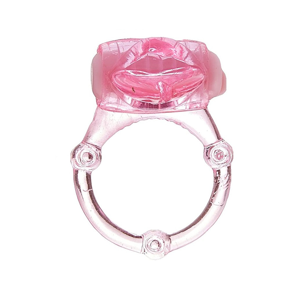 Nubbie Tongue Magenta Pink Vibrating Cock Ring