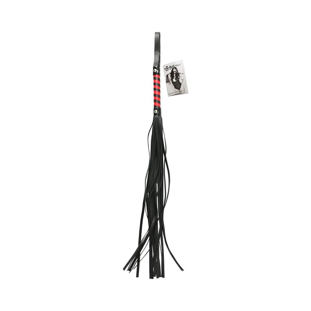 Red & Black Stripe Flogger