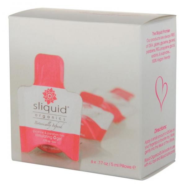 Sliquid Organics Stimulating O Gel Lube Cube 12 .17oz Packs