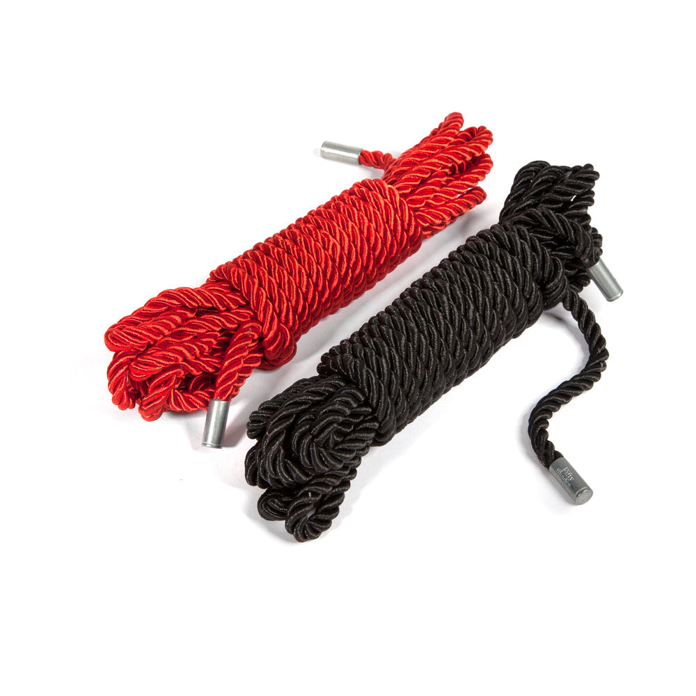 Fifty Shades Of Grey Restrain Me Bondage Rope Twin Pack (1 Red/ 1 Black)