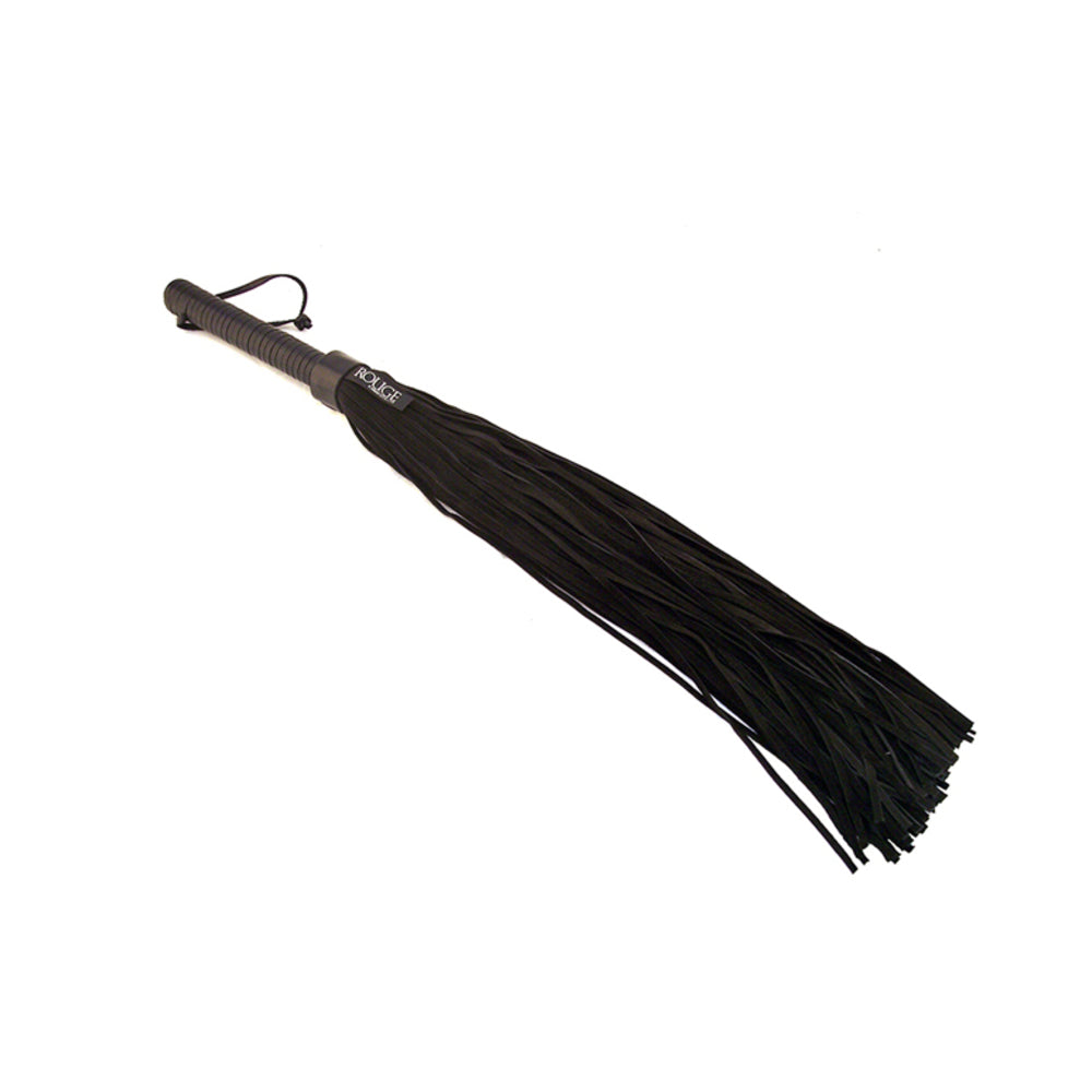 Rouge Long Suede Flogger Leather Handle Black