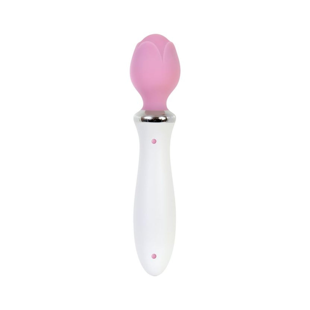 Luminous Rose Rechargeable Wand Massager Pink