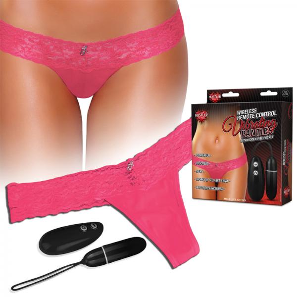 Hustler Vibrating Panties Remote Control Pink S/M