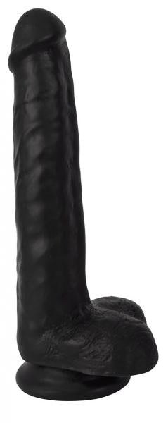 Thinz 8 Inch Slim Dildo With Balls - Black