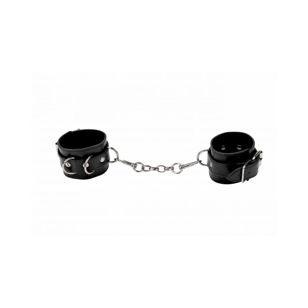 Ouch! Leather Cuffs - Black