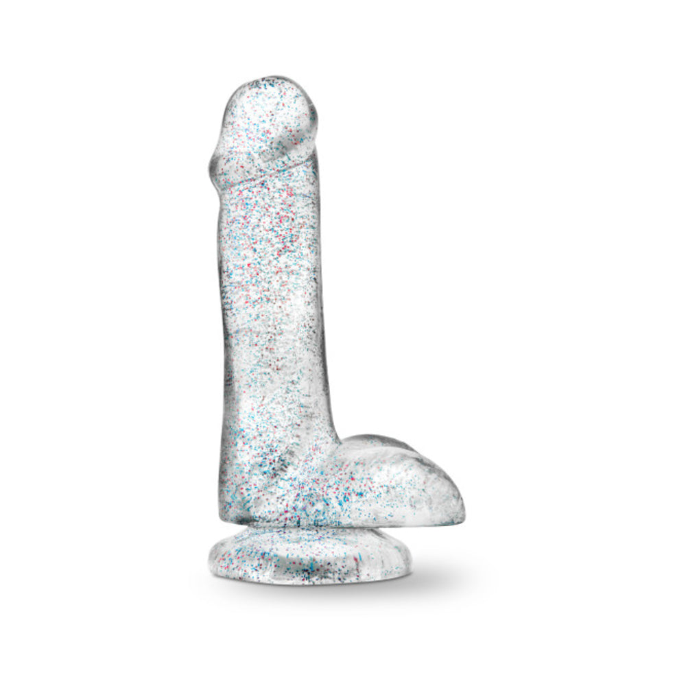 Naturally Yours - 6" Glitter Cock - Sparkling Clear