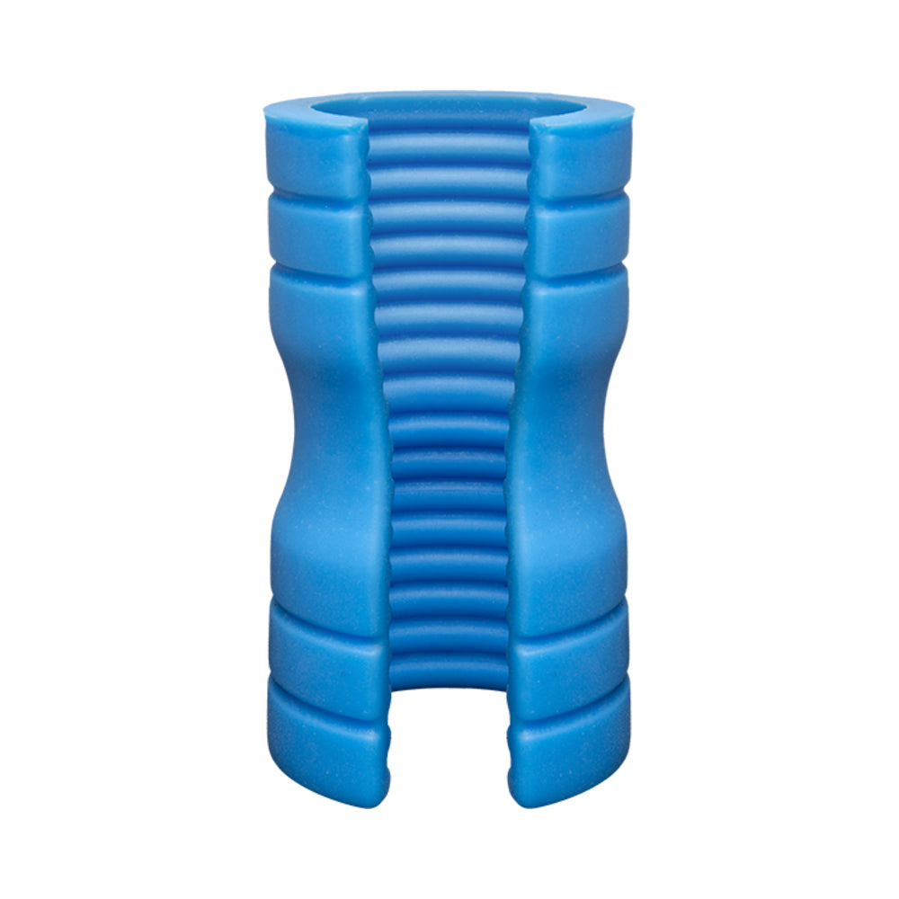 Optimale Truskyn Silicone Stroker Ribbed Blue