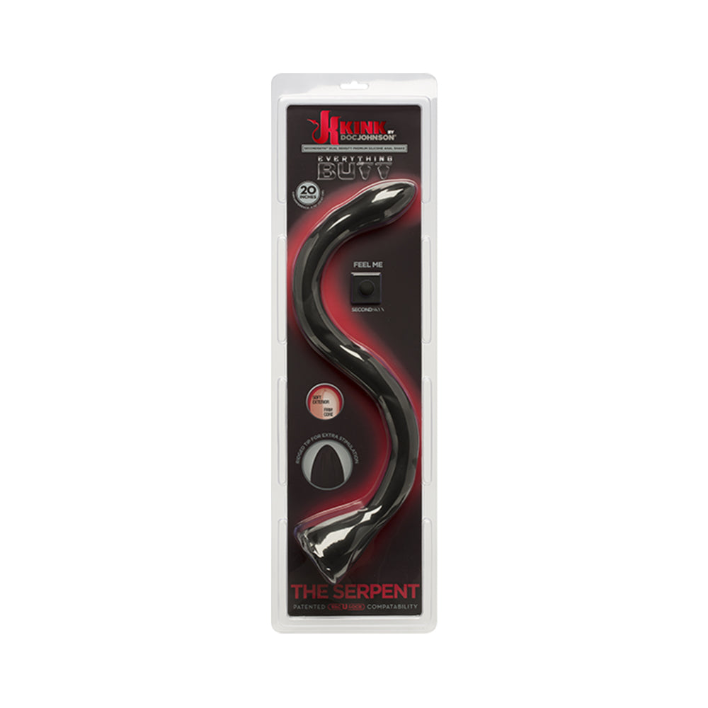 Kink The Serpent Anal Snake 20 inches Silicone Black