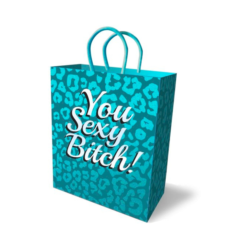 You Sexy Bitch Gift Bag Teal Blue 10 inches