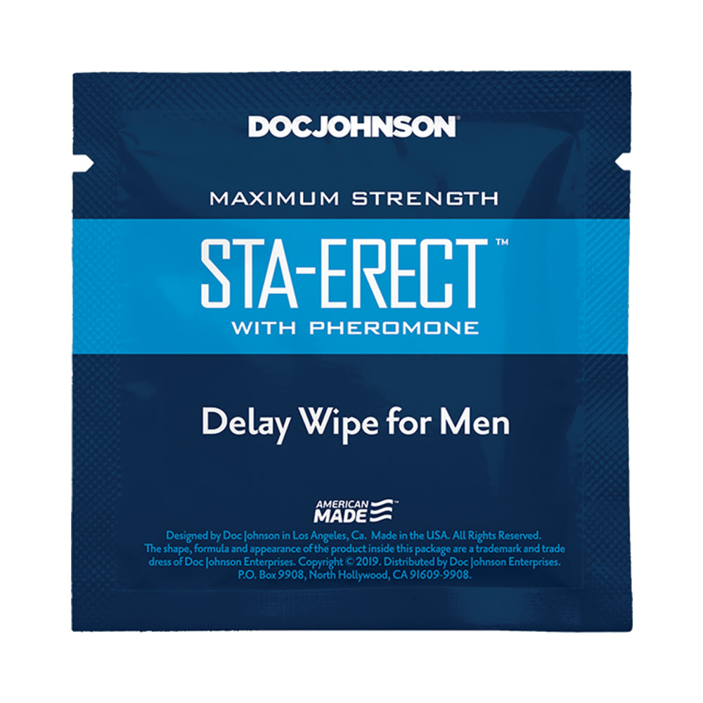 Sta-erect With Pheromone Delay Wipes For Men 10 Pack