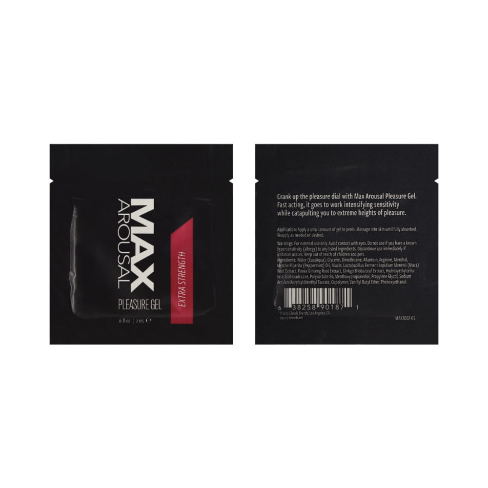 Max Arousal Pleasure Gel Extra Strength Foil 2 Ml