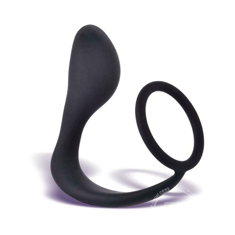 P-Zone Ring Prostate Massager & Cock Ring Black