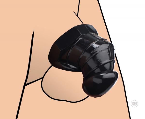 Detained Black Restrictive Chastity Cage