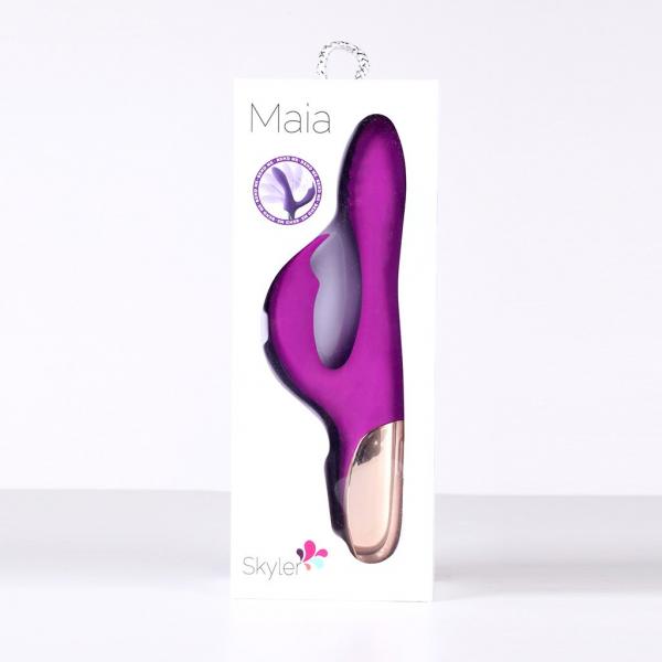 Skyler Rechargeable Silicone Bendable Rabbit Purple