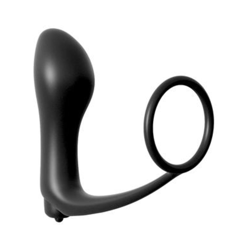 Anal Fantasy Ass Gasm Cockring Vibrating Plug Black