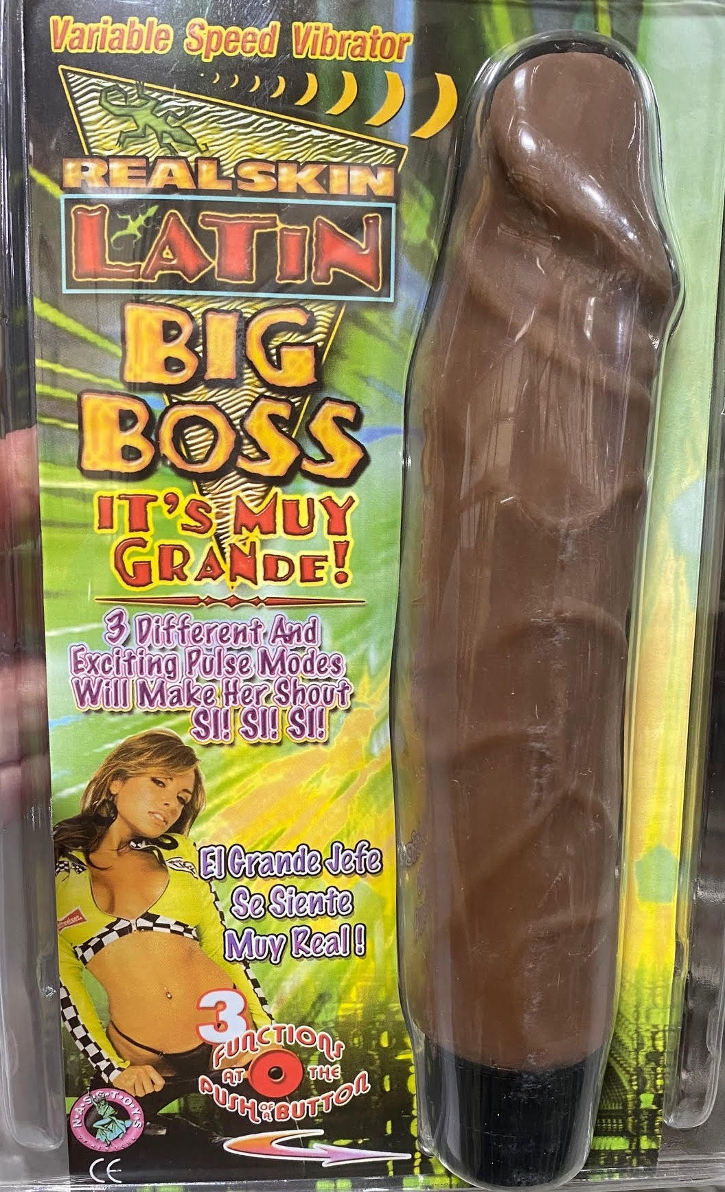 Real Skin Latin Big Boss Vibrator Beige